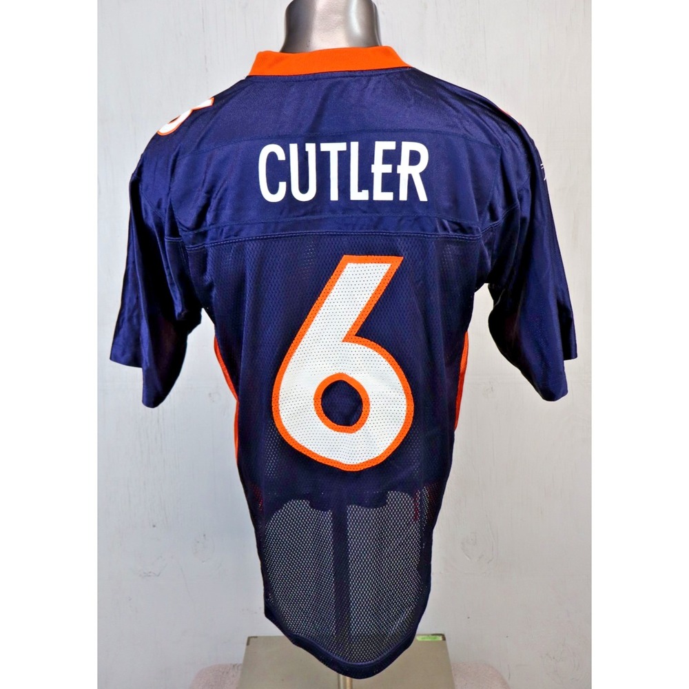 Denver Broncos Jersey Mens L Blue Jay Cutler #6 Short Sleeve NFL Football Y2K